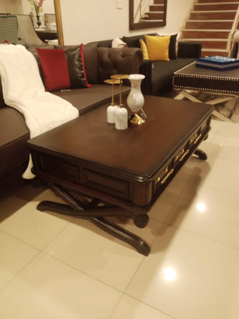 X BASE WOODEN TABLE
